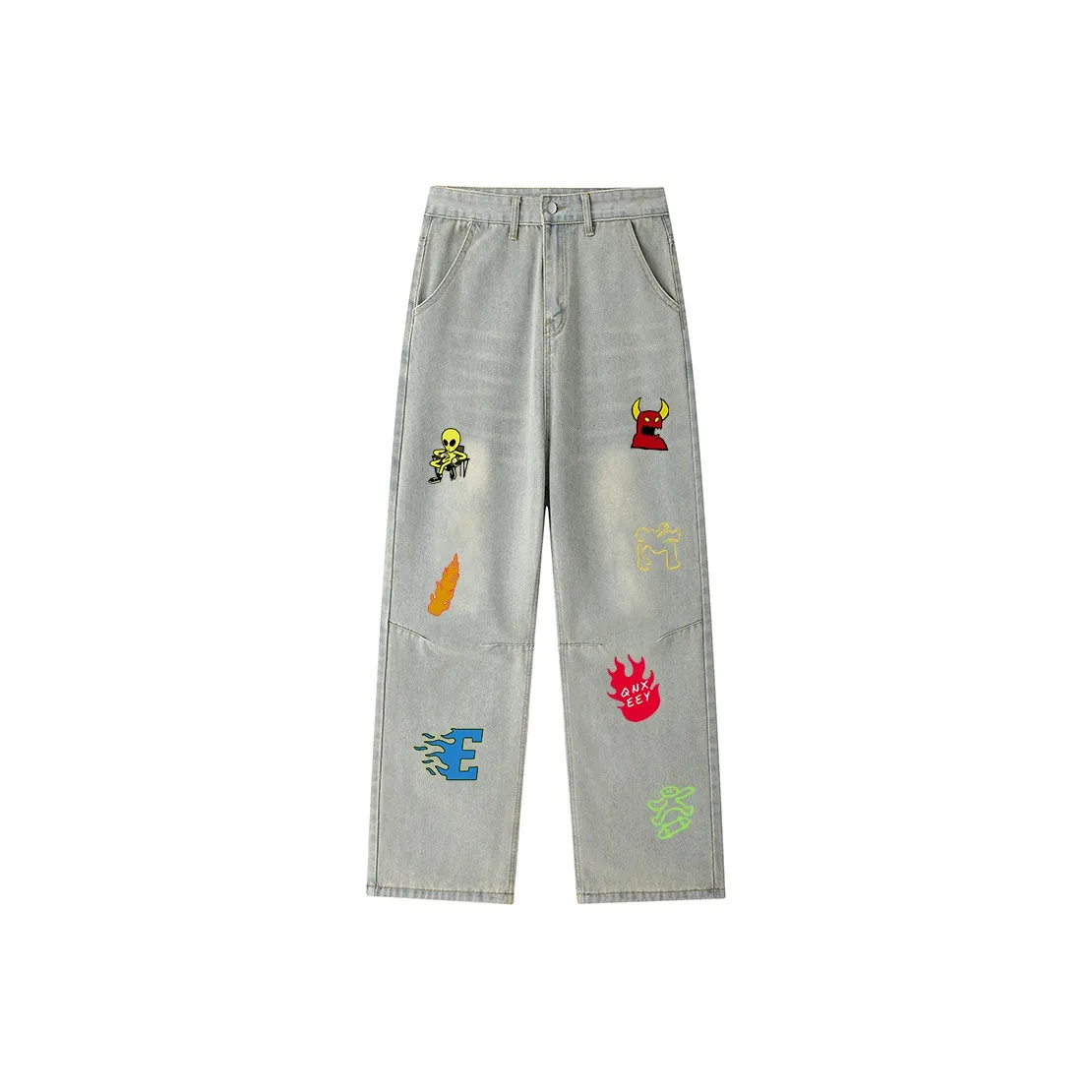 Qnxeey Унисекс Джинсы