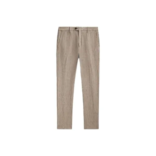 Massimo Dutti Светлый хаки Мужские костюмные брюки