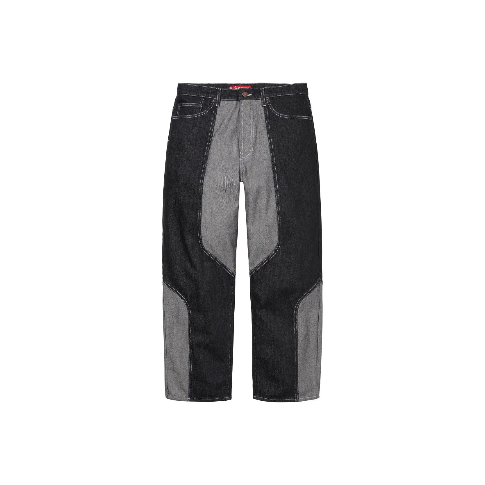 Supreme 2 Tone Paneled Baggy Jean