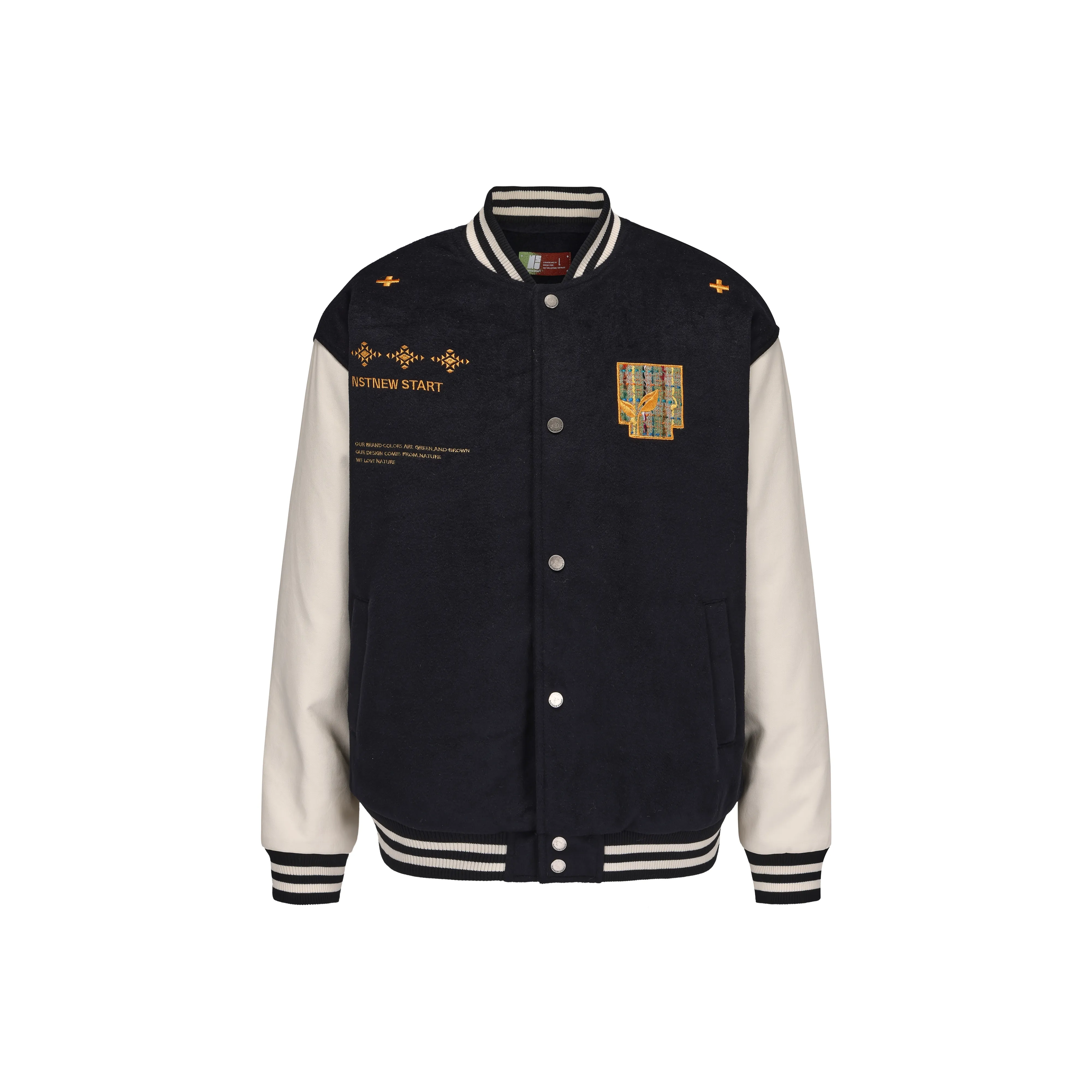 NSTNEW START Baseball Jacket Unisex Navy Blue
