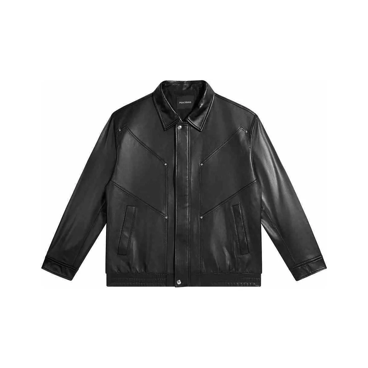 PEACEBIRD MEN Кожа Куртка Мужская Черная