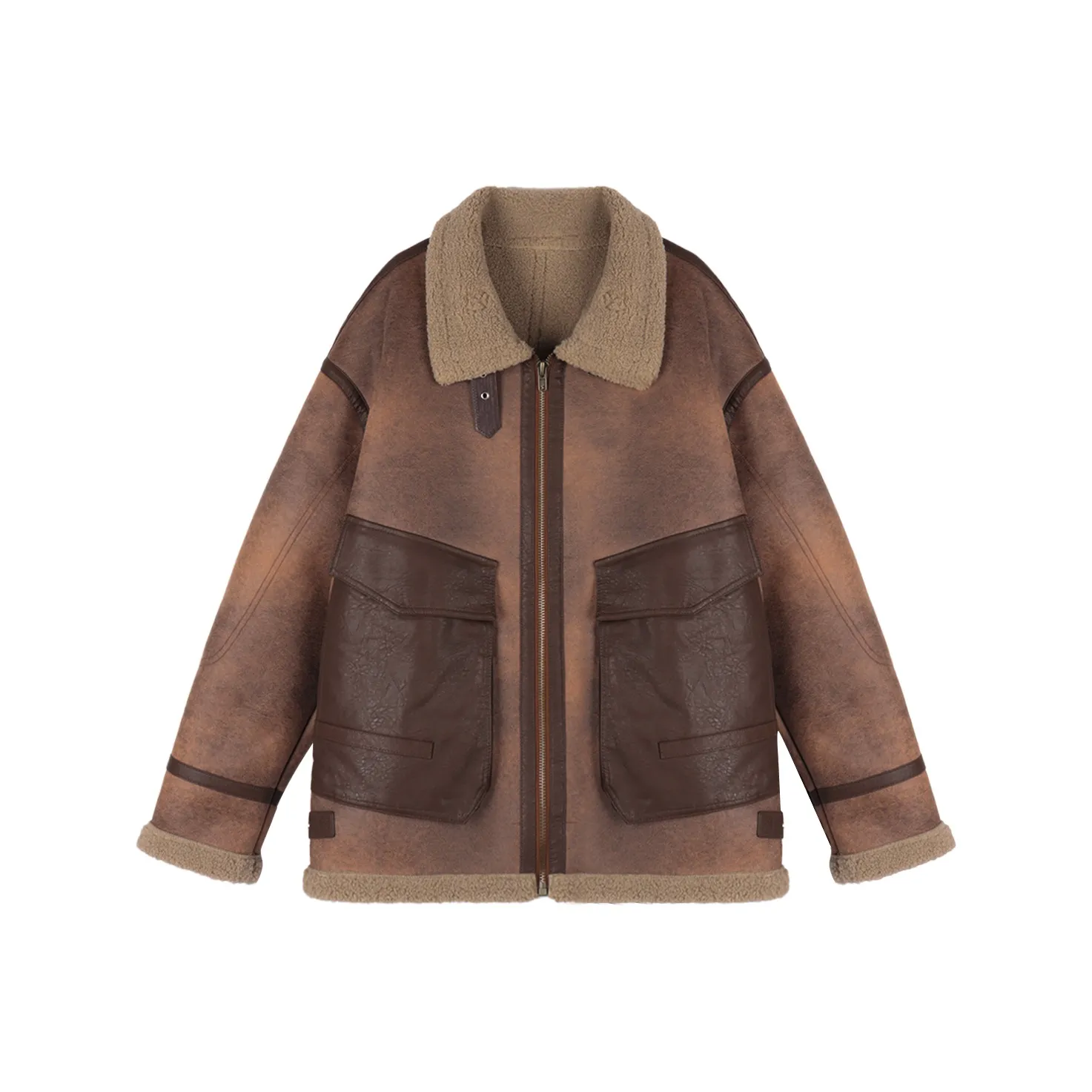 WILD LEADER Leather Jacket Unisex Dark Brown