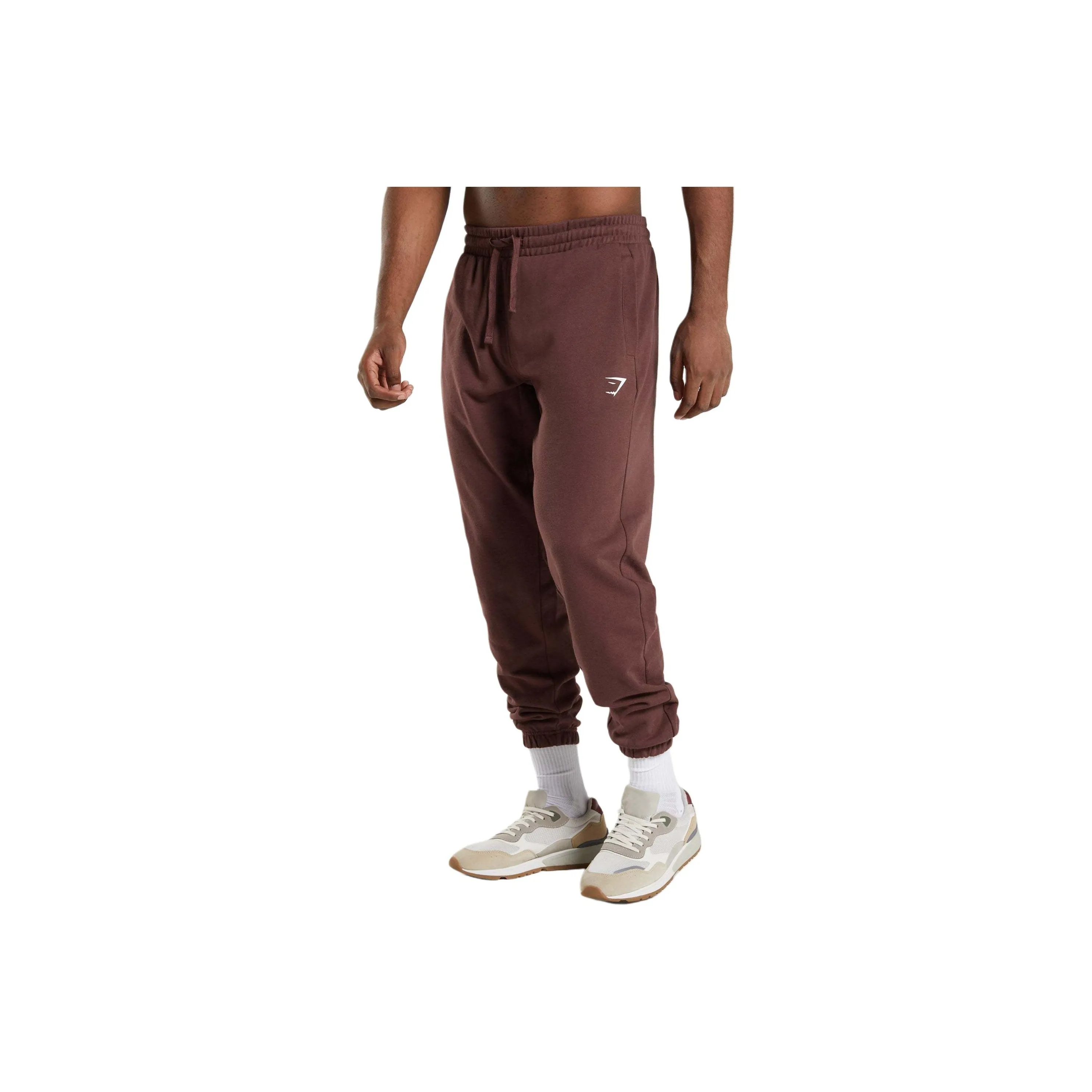 GYMSHARK ESSENTIAL OVERSIZED Joggers Вязаные тренировочные брюки Мужские Вишня Коричневый