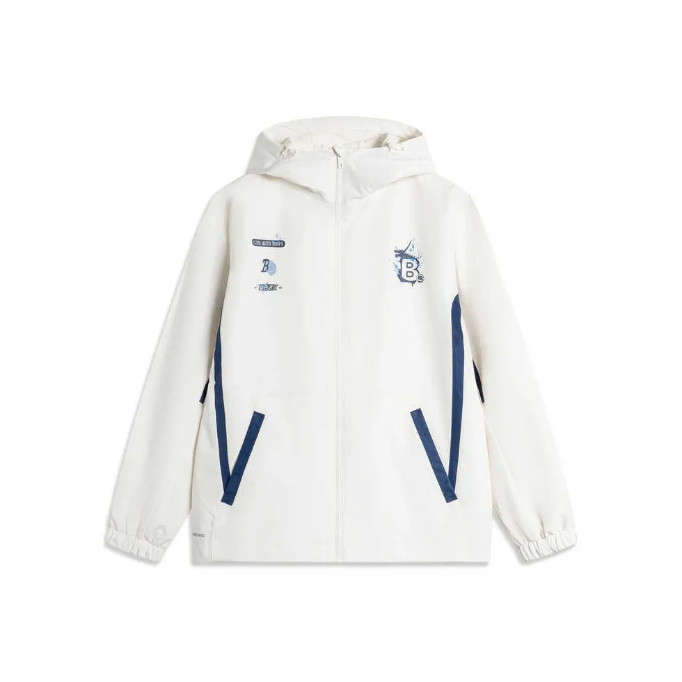 LiNing Basketball Collection Rebel Collection Trench Coat Men's Ivory Navy Blue