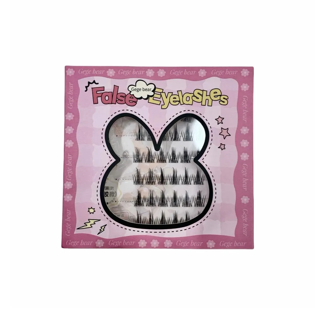 Gege Bear Клей Бесплатно Искусственные ресницы Натуральный завивка 3D-эффект Root by Root Разделение Красота Инструмент Один кластер