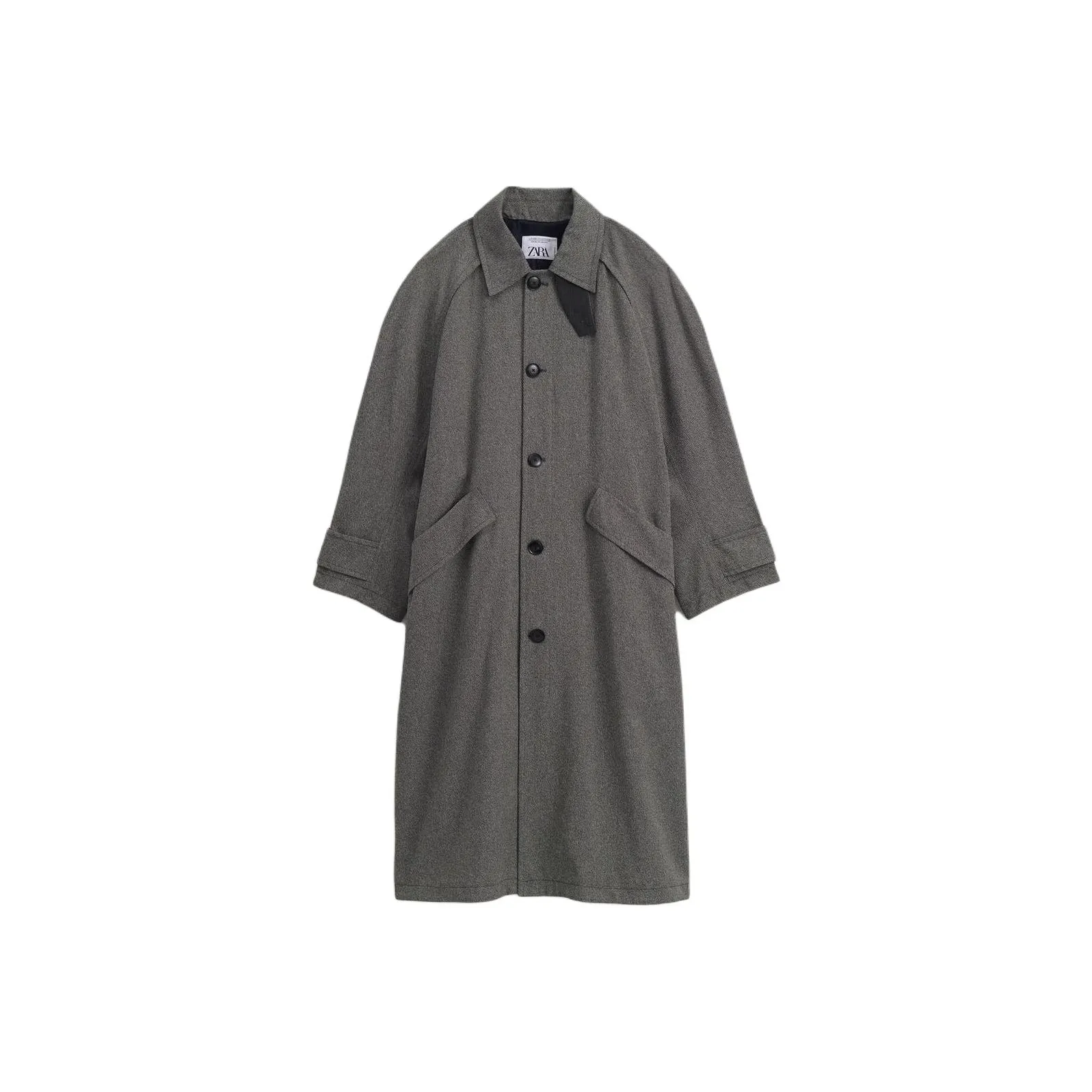 ZARA Trench Coats Men's Gray