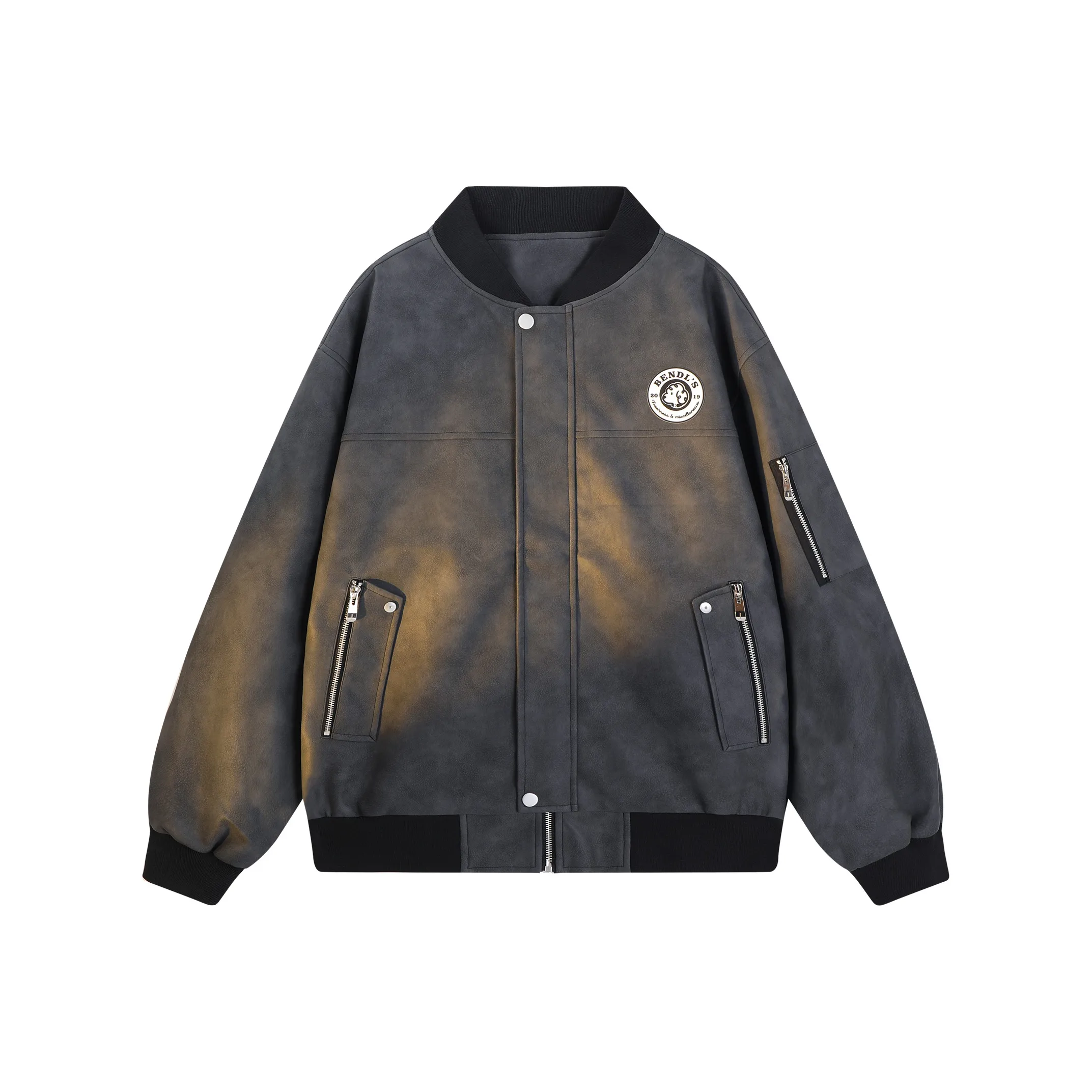 BENDL'S Кожа Куртка Подходит для Весны и Осени Унисекс