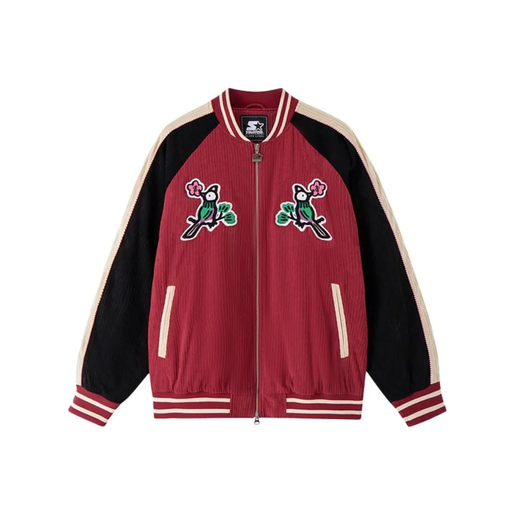 STARTER x YOUQIANHUA LIANMINGKUAN Бейсбольная куртка Унисекс Красный