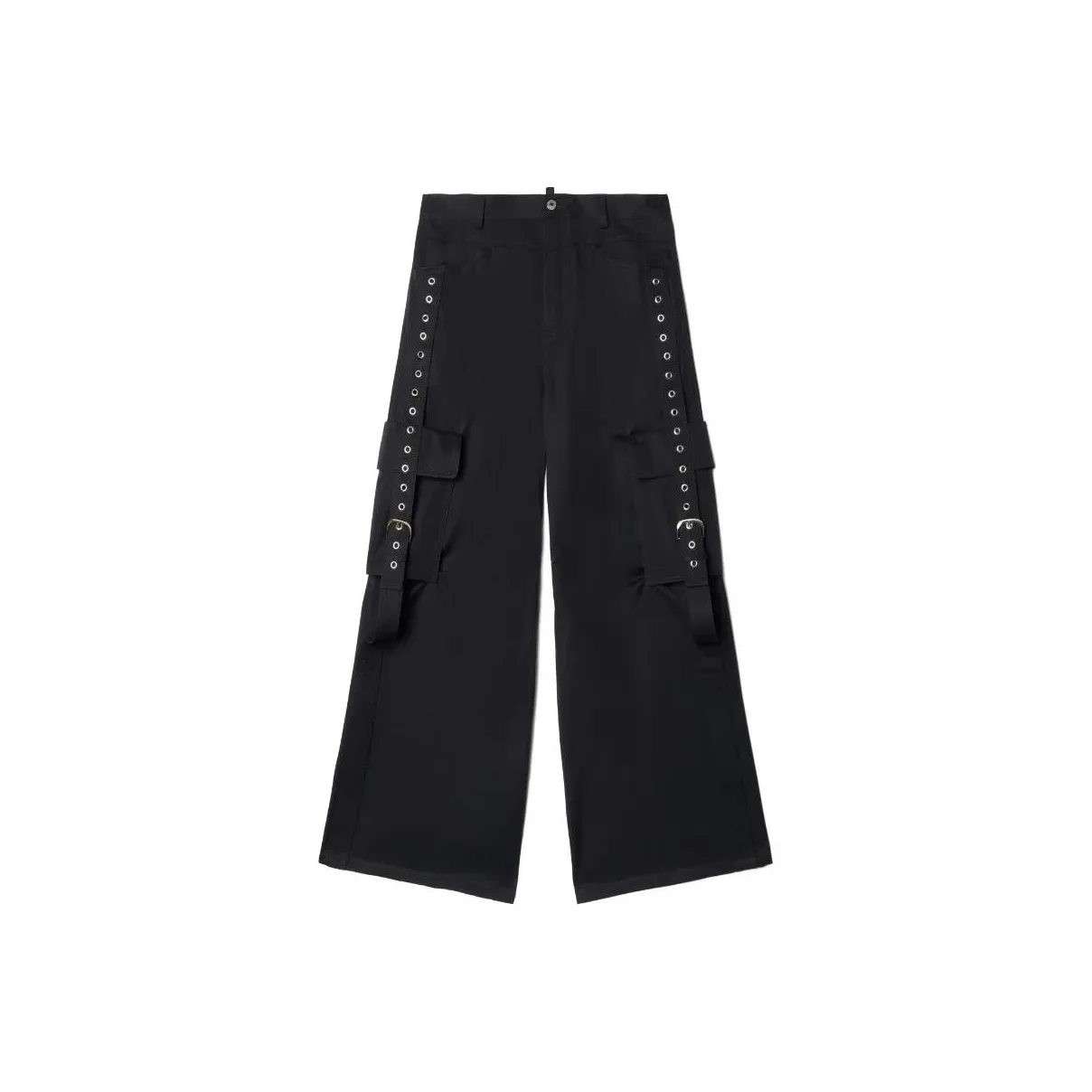 OFF WHITE Buckled Wide Leg Cargo Trousers