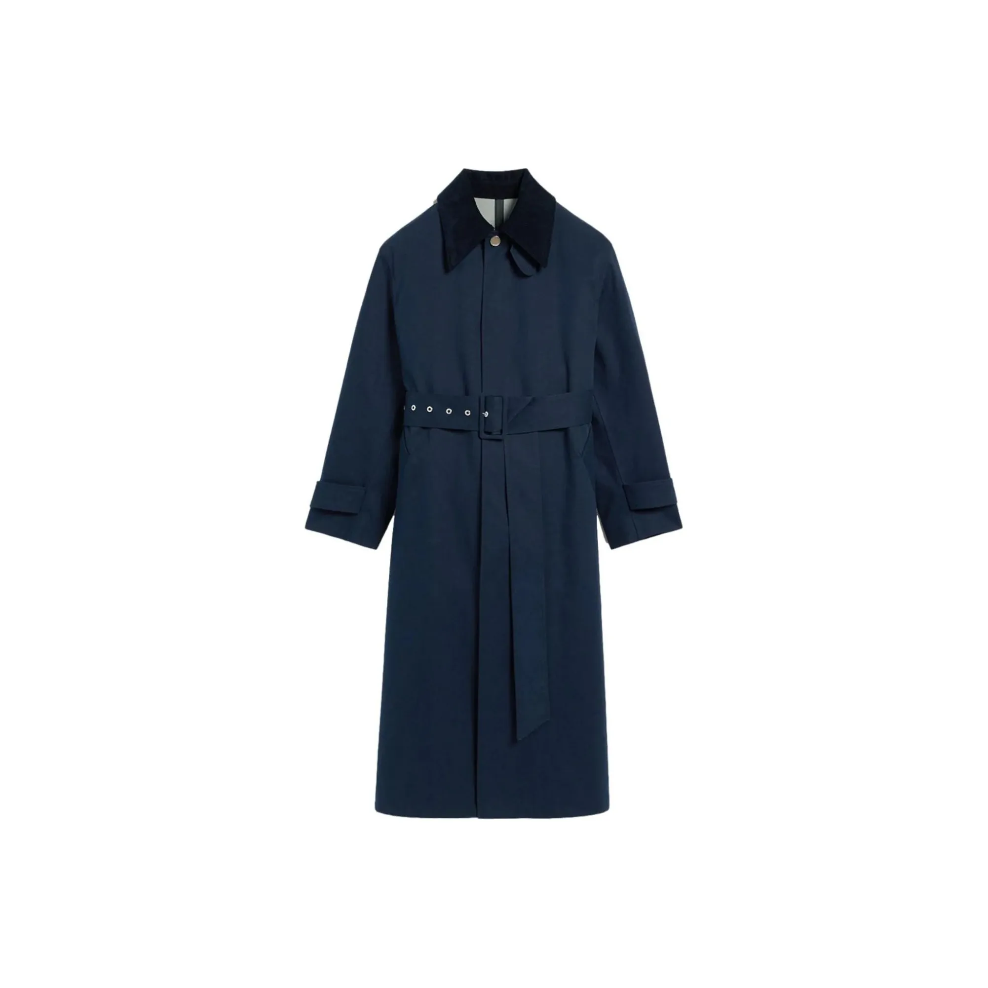 Ami Paris Belted Cotton Trench Coat