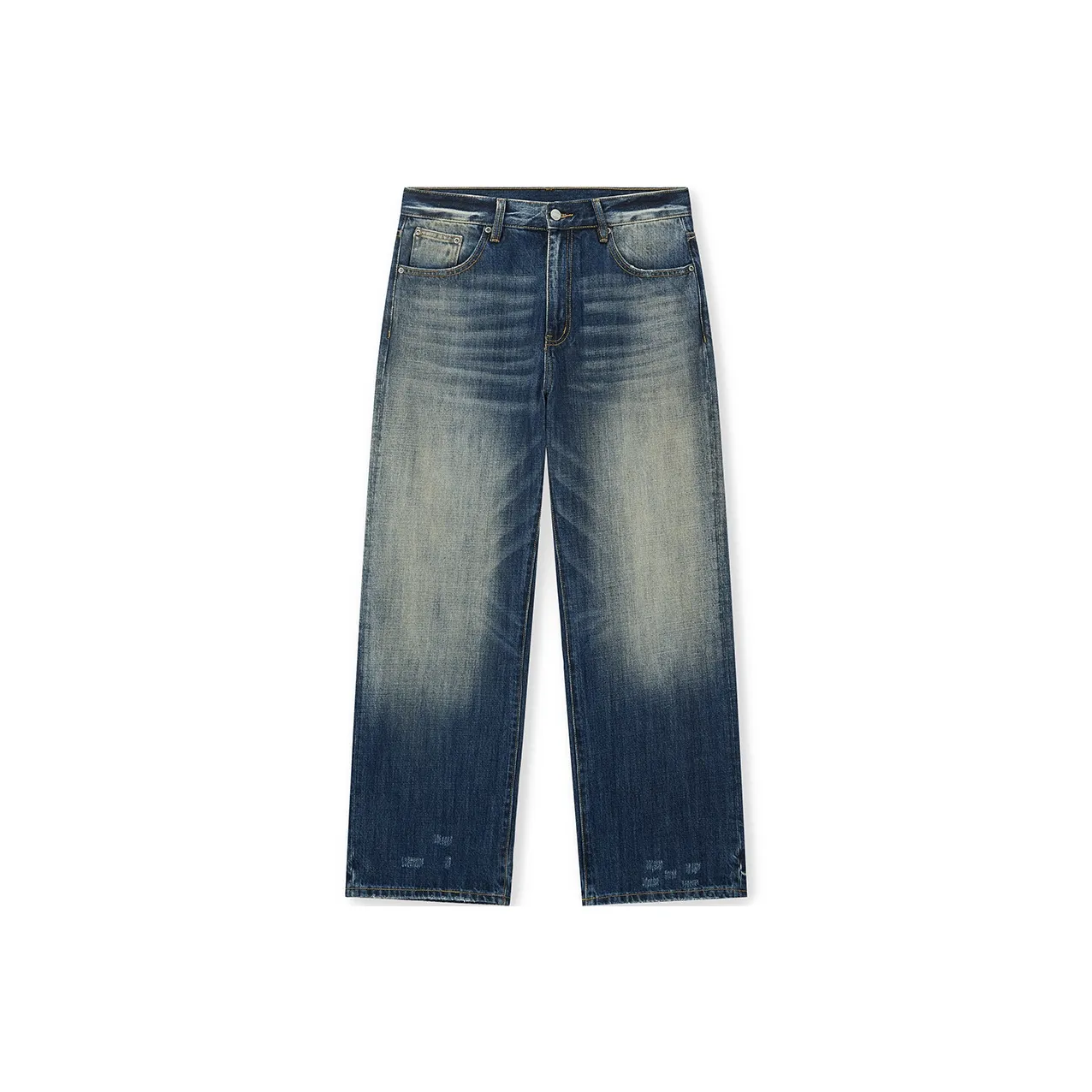 BONELESS Cut Jeans Unisex Vintage Blue БЕЗШОВНЫЙ Крой Джинсы Унисекс Винтаж Синий