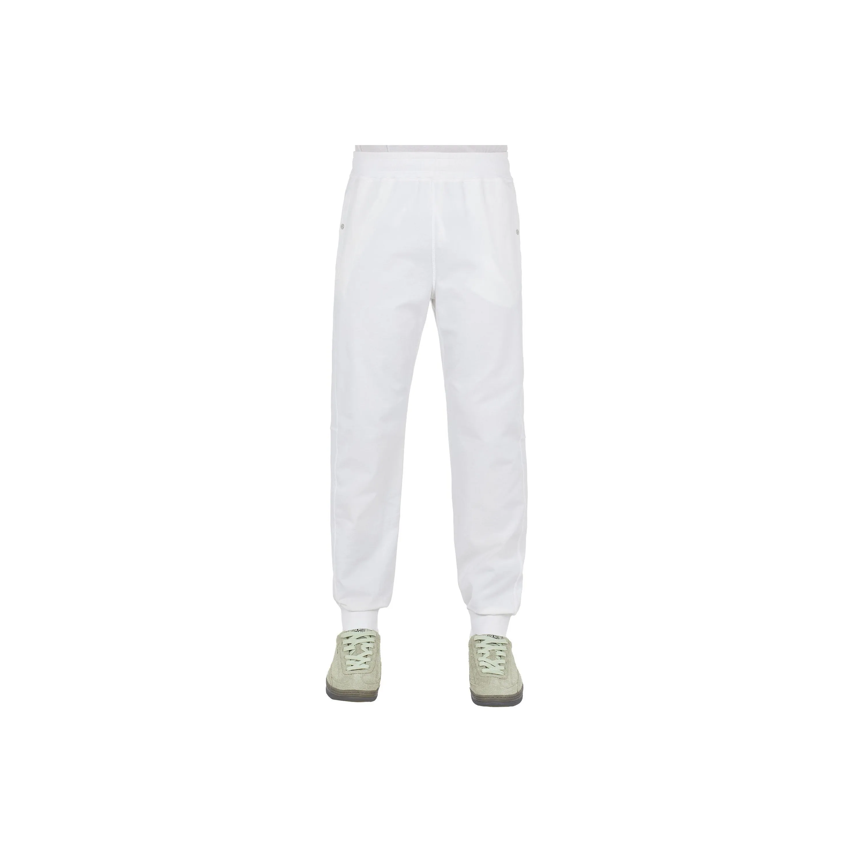 STONE ISLAND STONE ISLAND STELLINA Series SS24 STELLINA Collection Knitted Sweatpants Men's White