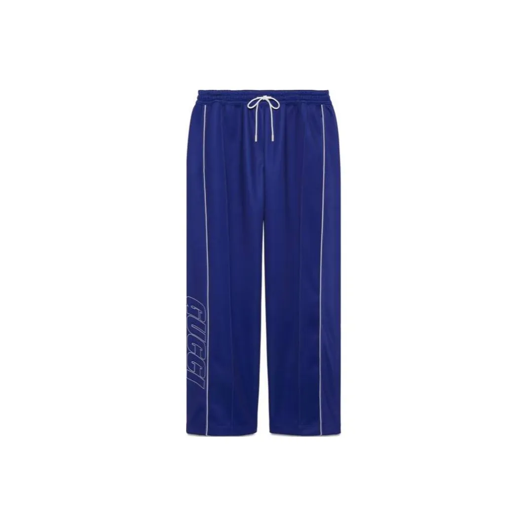 GUCCI Neoprene Jogging Pant Casual Pants Men's Blue