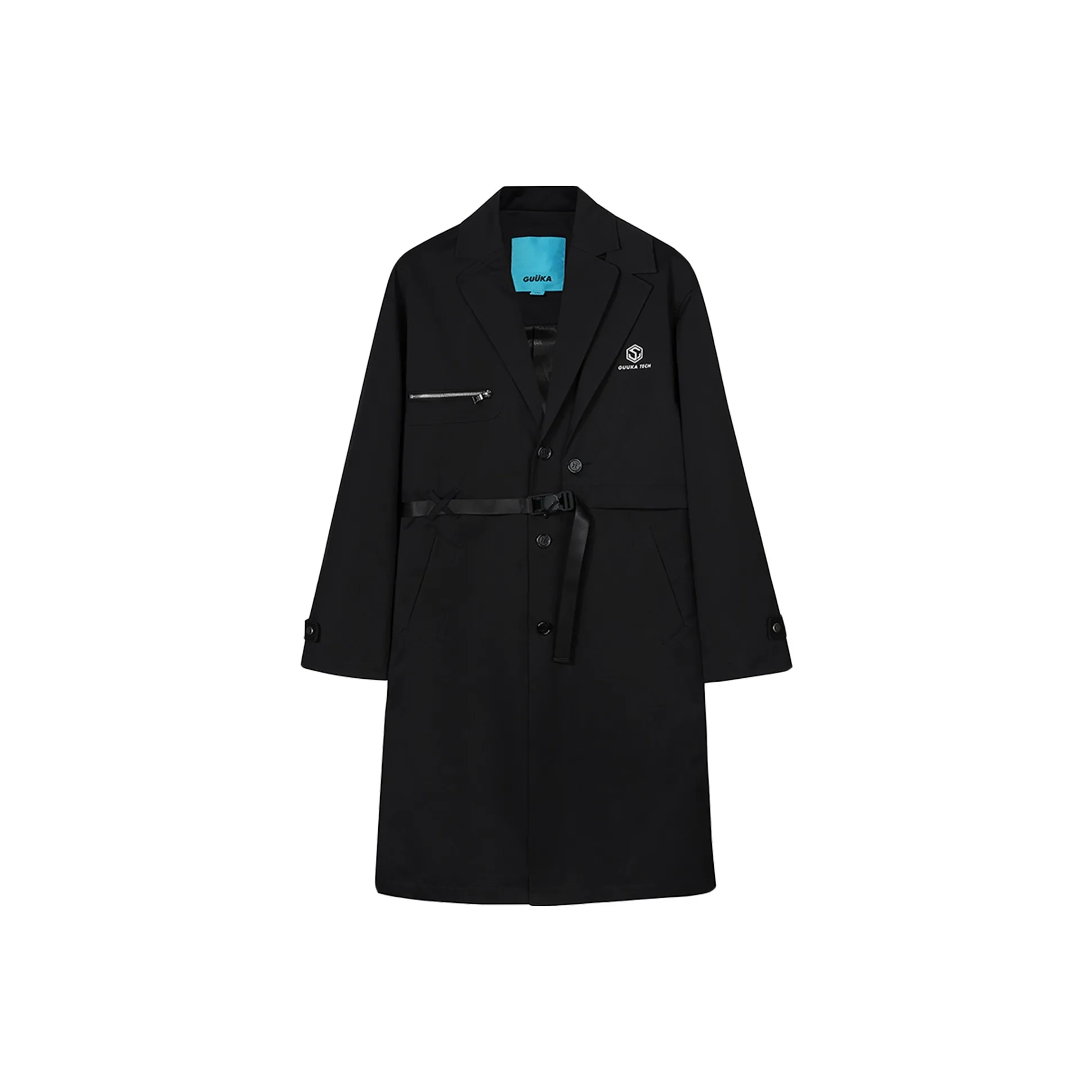 GUUKA TECH Trench Coat Unisex Black