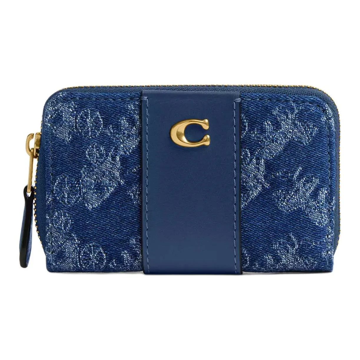 COACH Essential Denim Wallet Mini Women's Dark Blue