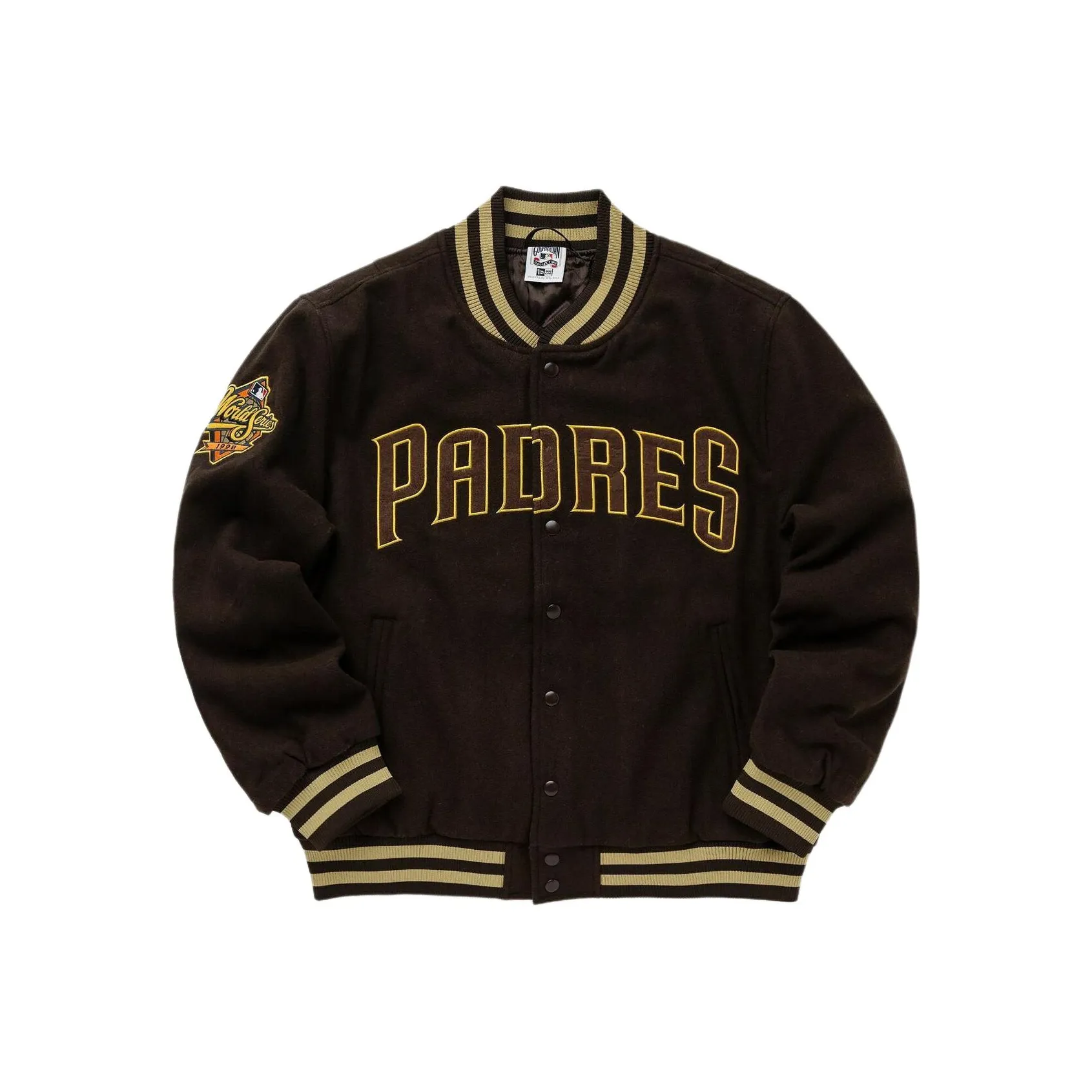 New Era Бейсбольная куртка Мужская Коричневая