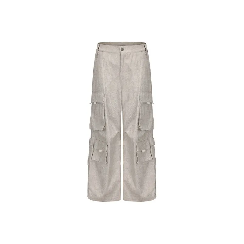 VANN VALRENCÉ Cargo Pants Unisex Light Gray
