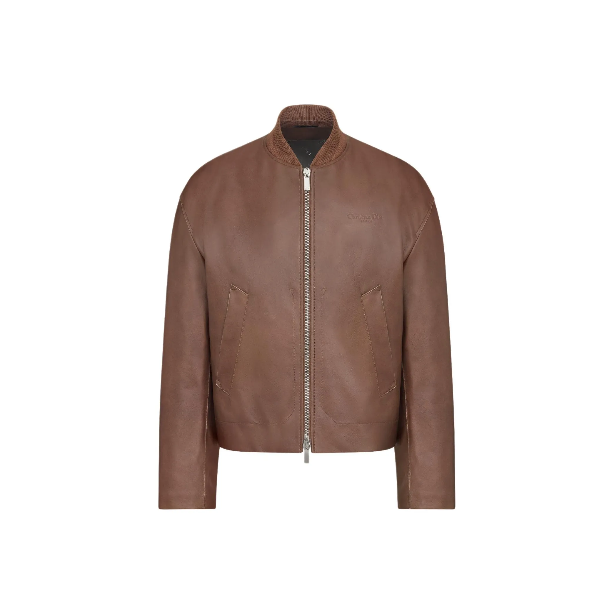 DIOR FW24 Leather Jacket Men's Brown