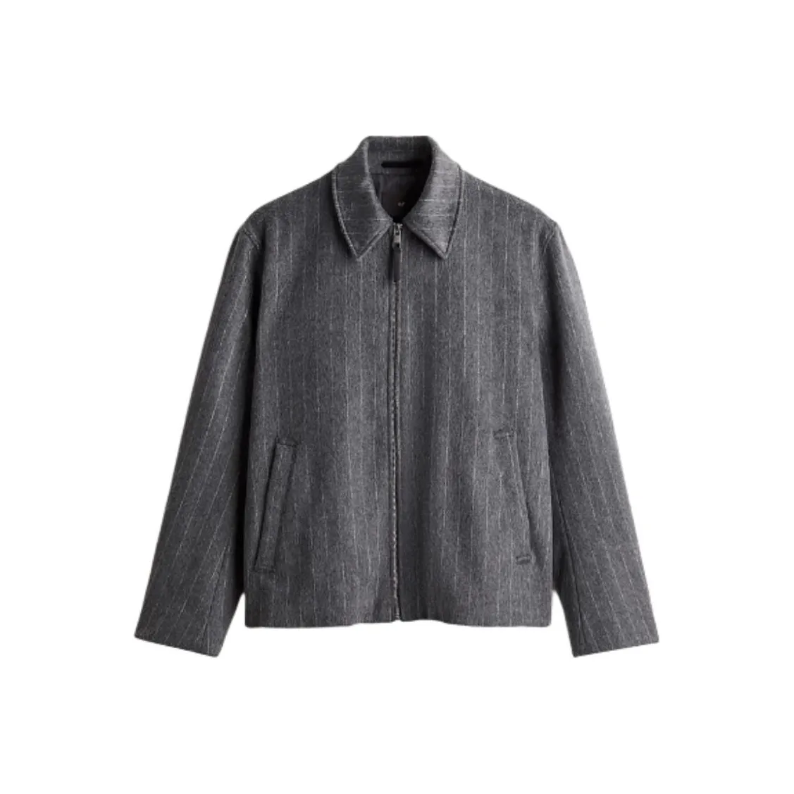 H M Куртки и Пальто Мужской Темно-Серый Полоска