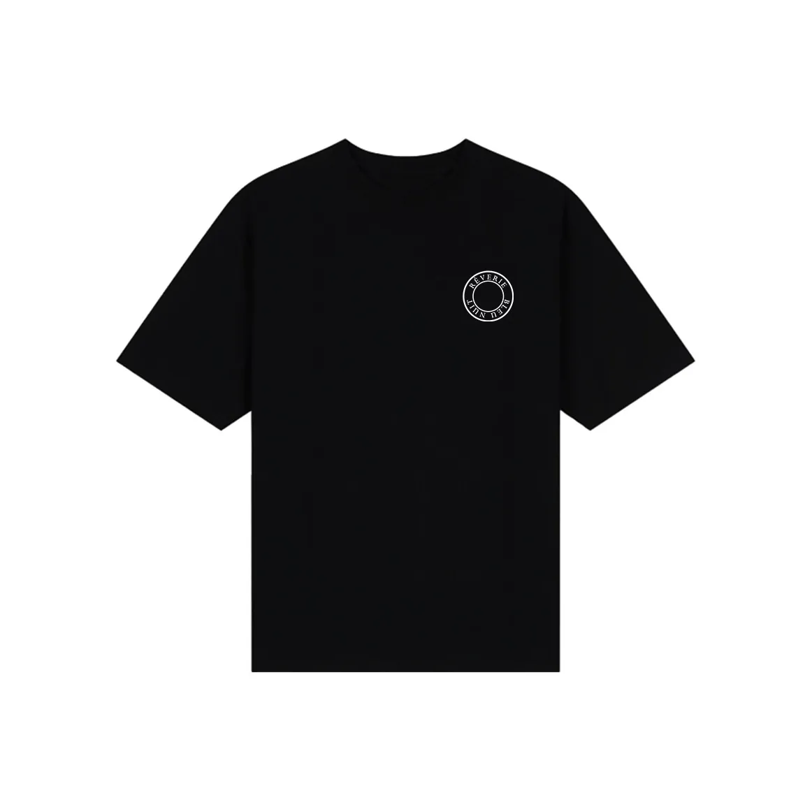 Striped Ribs U-neck Placket T-shirt