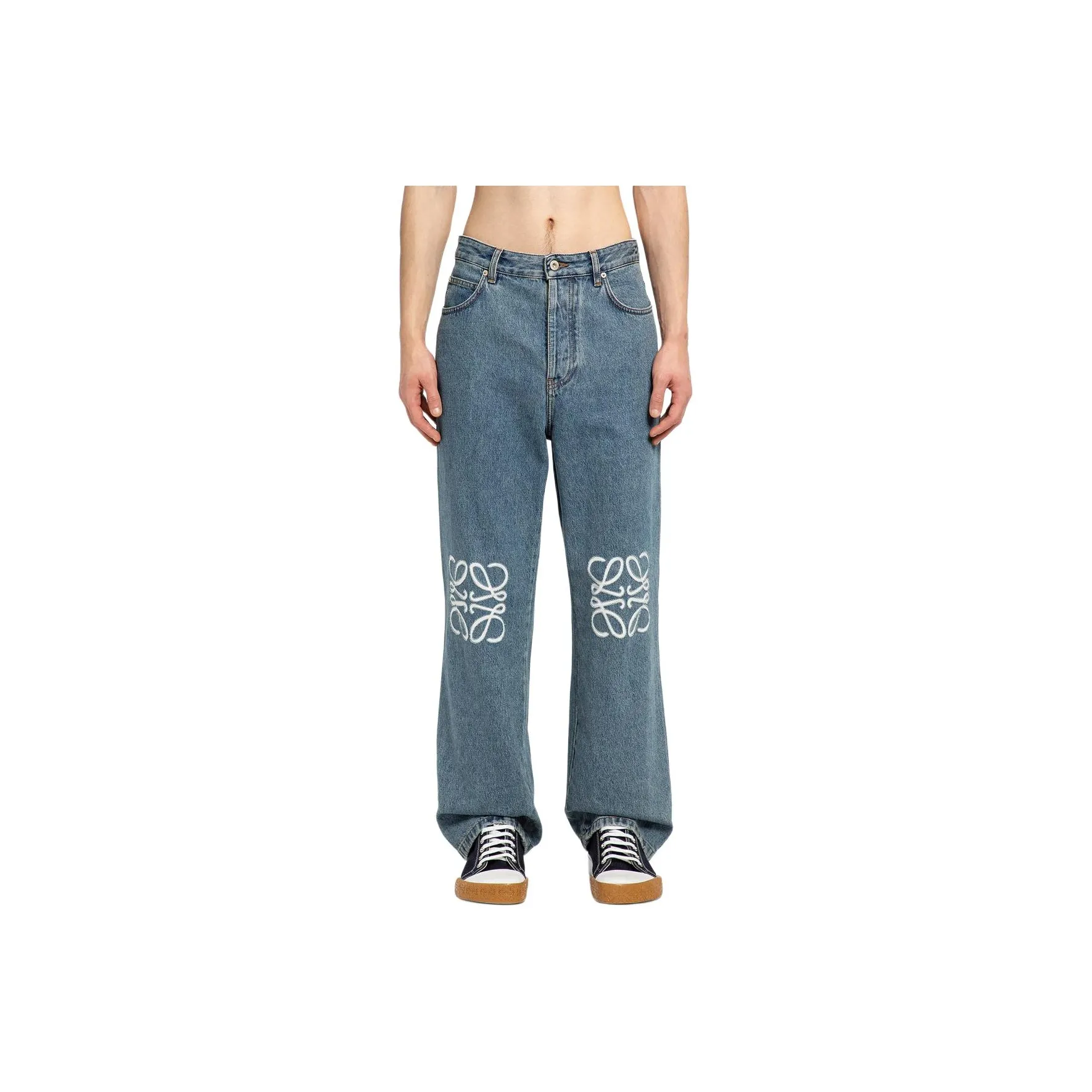LOEWE Anagram Baggy Jeans In Denim