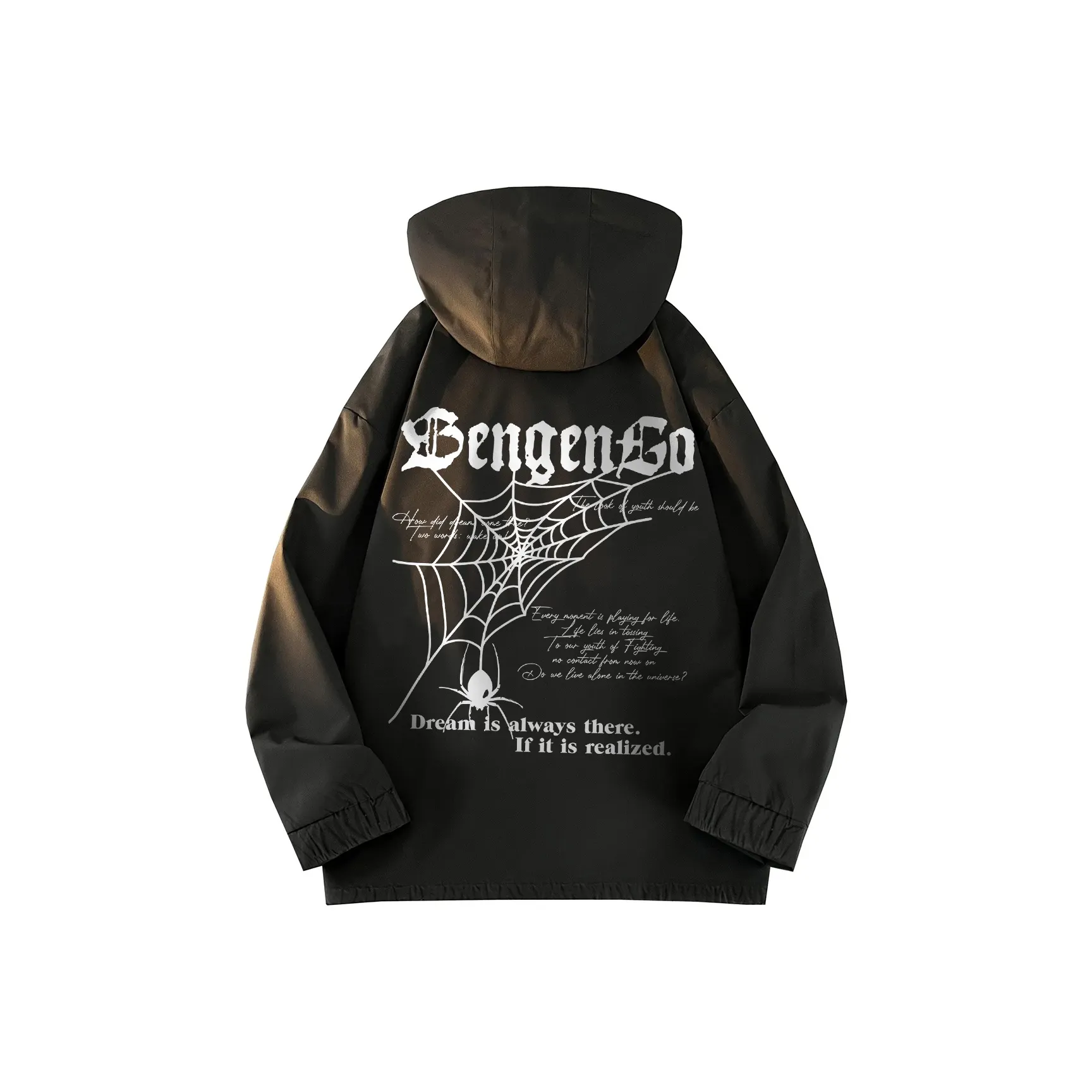 BENGEN Jackets Coats Unisex _Option1 Black-White