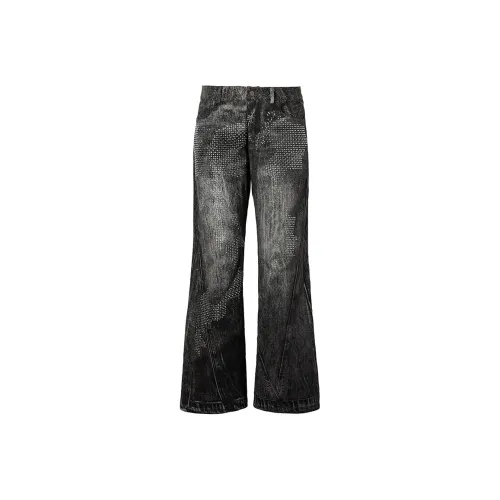 ROCAWEAR Промытый деним Черные Унисекс Джинсы