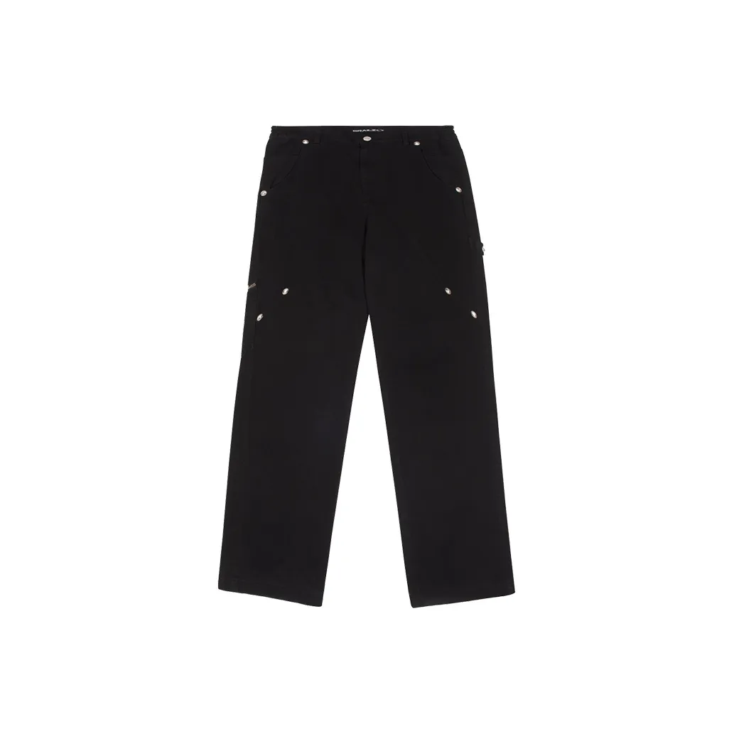 GRAILZ Back Carpenter Work Pants Casual Pants Unisex Black