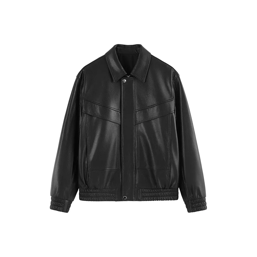 LIU·JO UOMO FW24 Кожаная куртка мужская черная