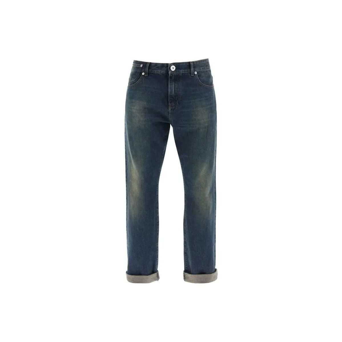 Balmain Belt Looped Straight Leg Jeans