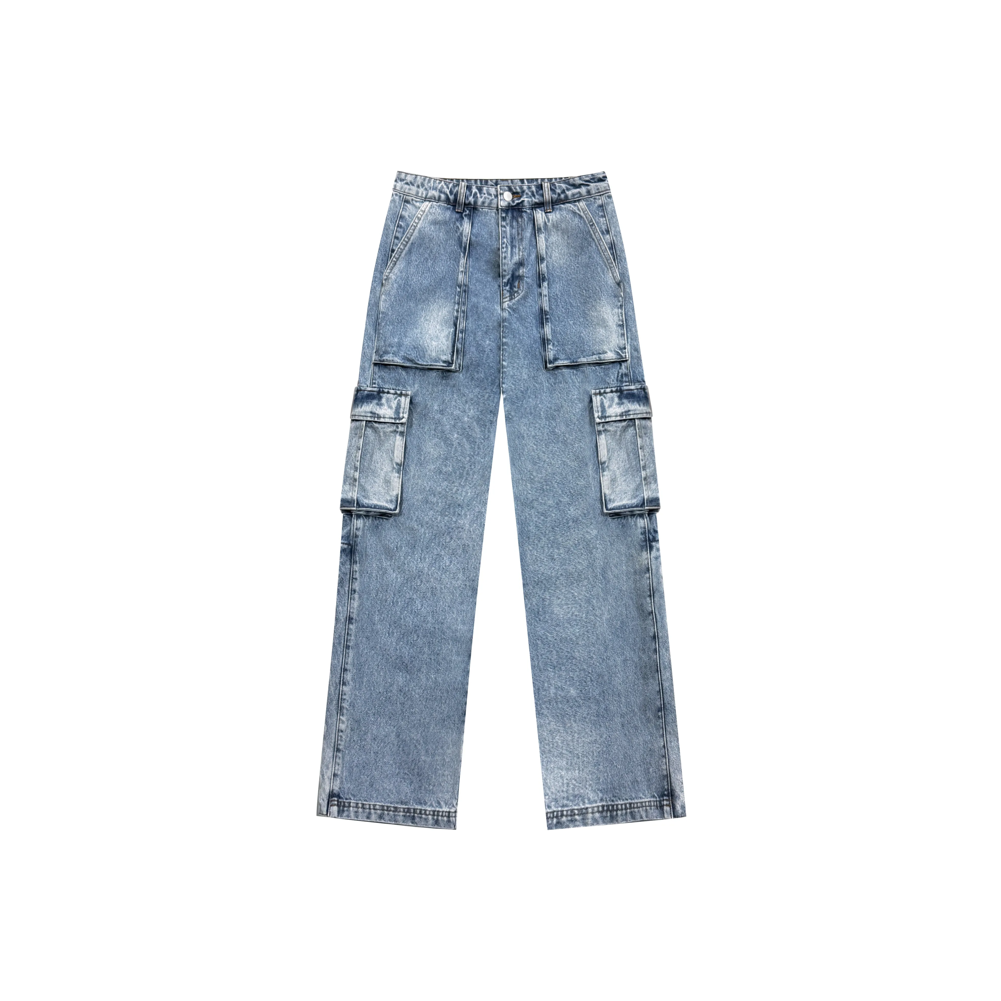 False Perception Jeans Unisex Washed Blue