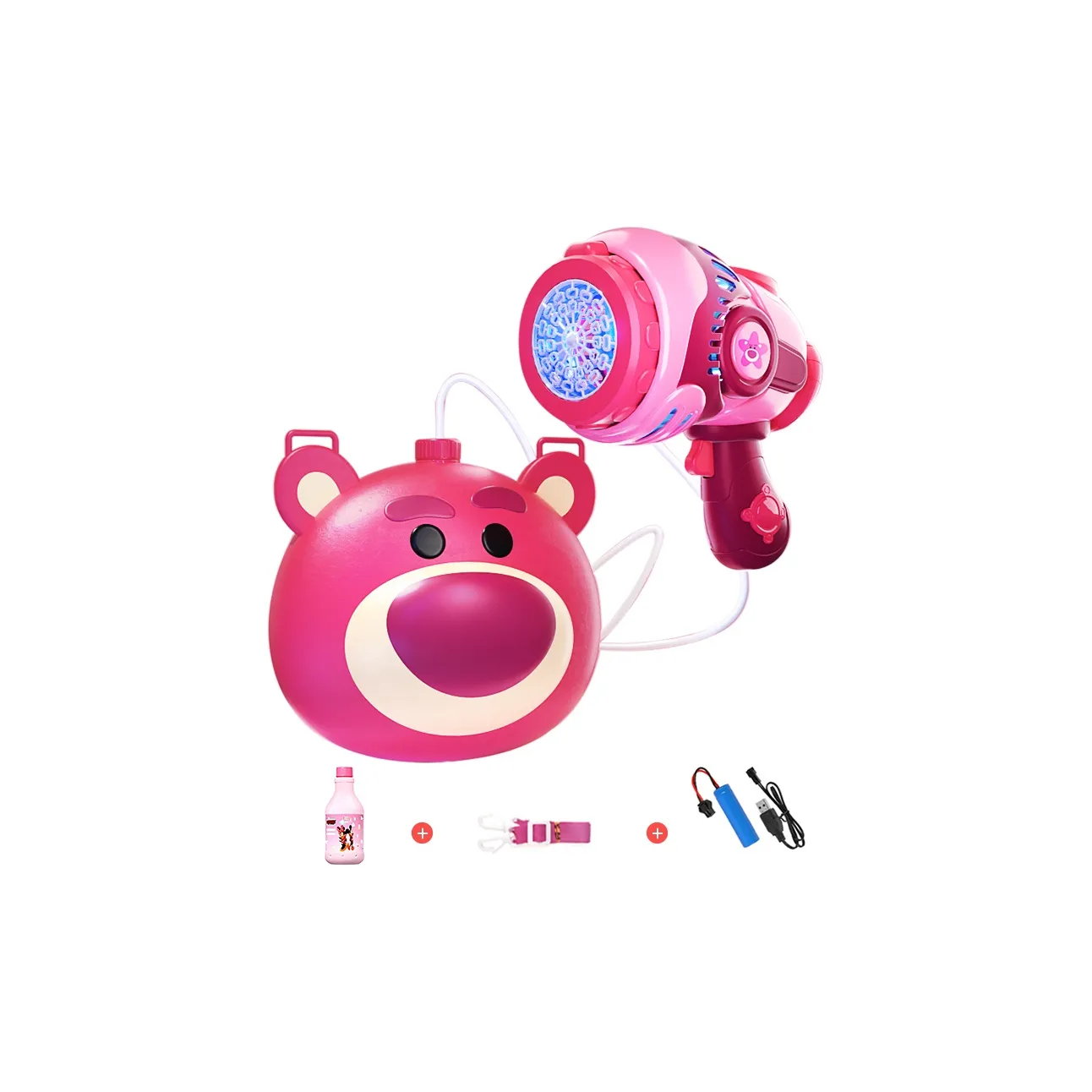 Yimi x Disney Lotso Cartoon Handheld Fully Automatic Space Gun Bubble Machines