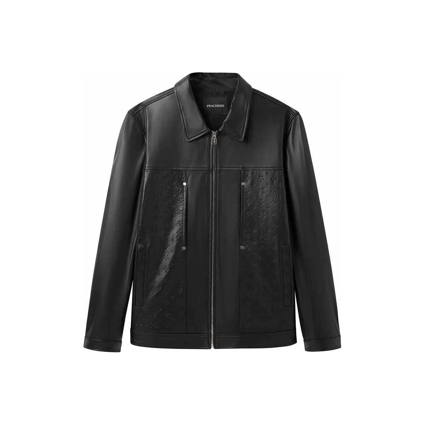 PEACEBIRD MEN Кожа Куртка Мужская Черная
