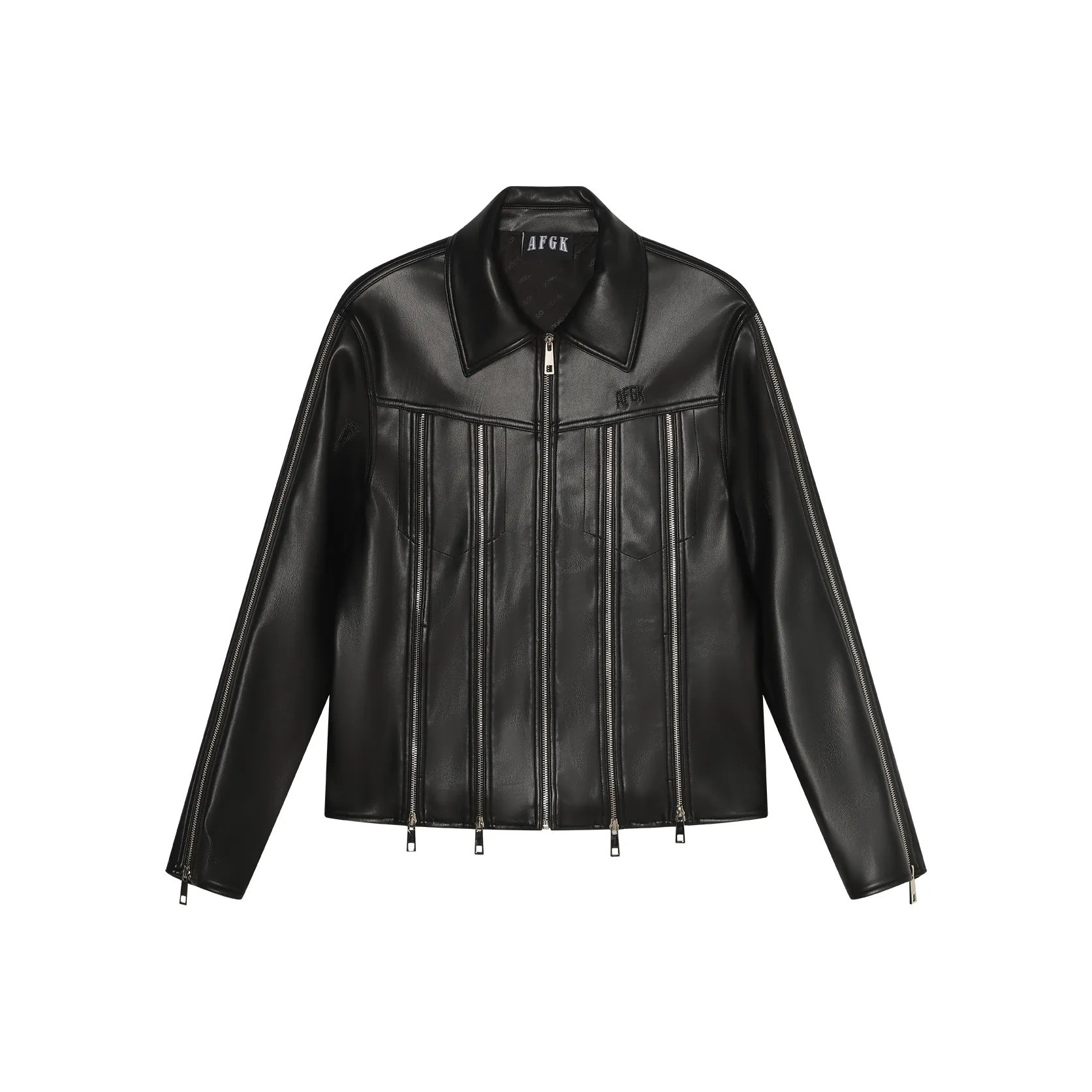 AFGK Leather Jacket Unisex Black