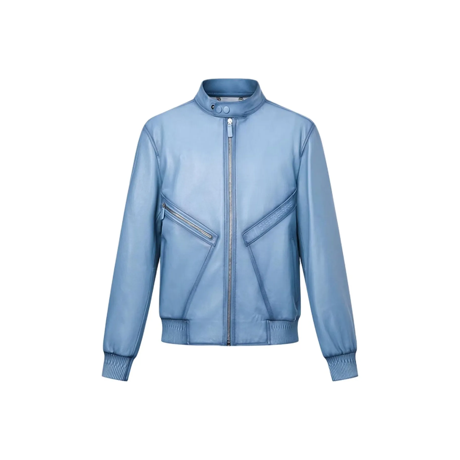 RARE Leather Jacket Men's Denim Blue