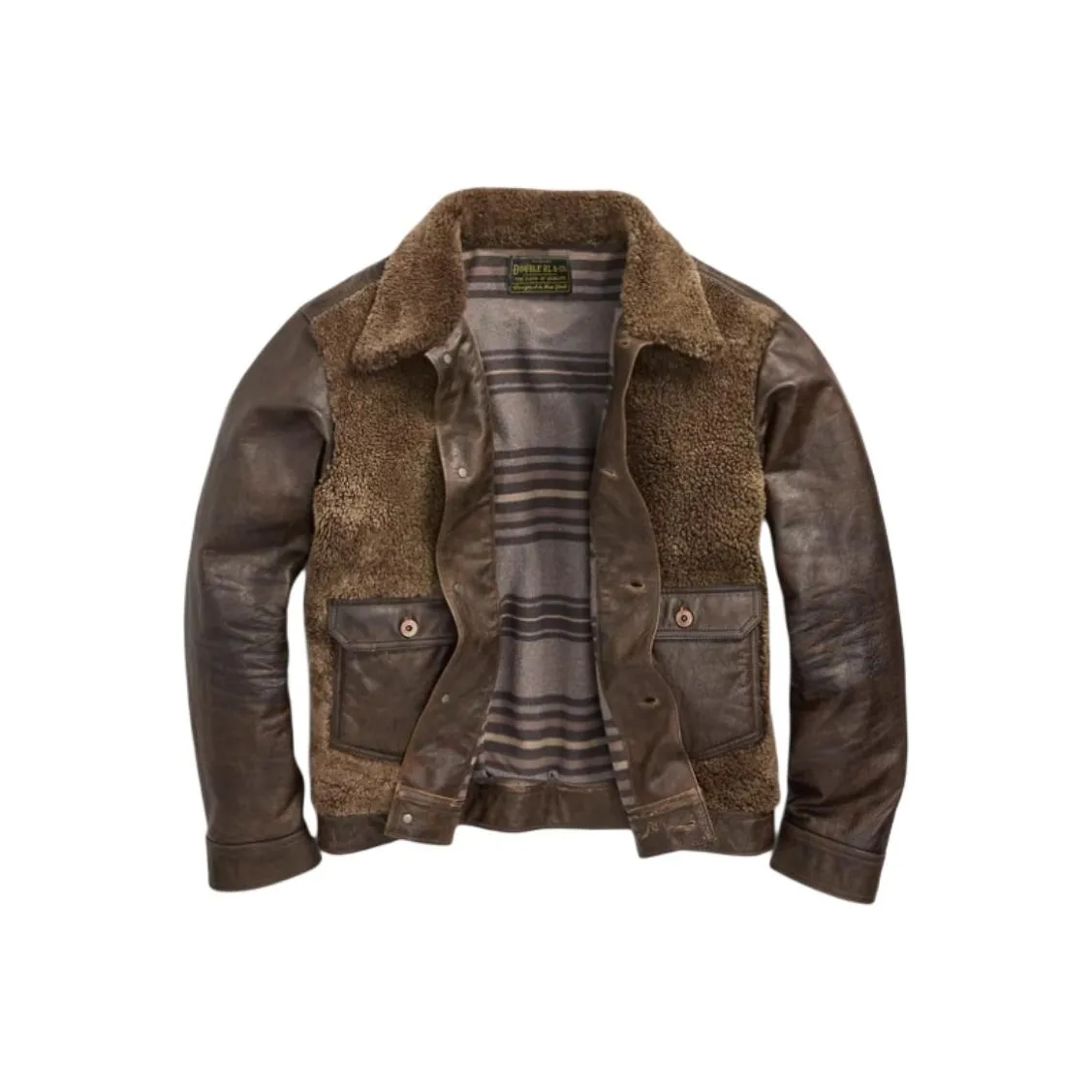 Ralph Lauren Rrl Distressed Leather Jacket