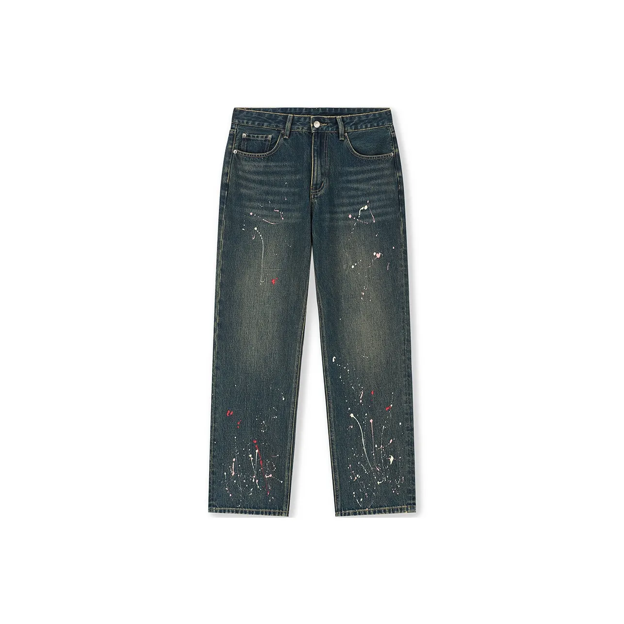 Безшовный крой, синий, унисекс, джинсы