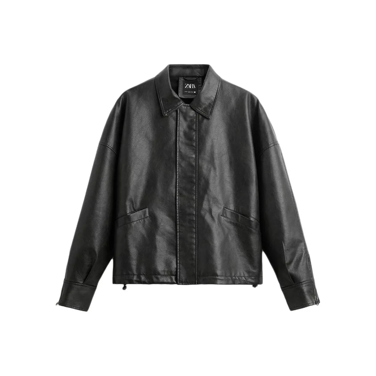 ZARA Leather Jacket Men's Black