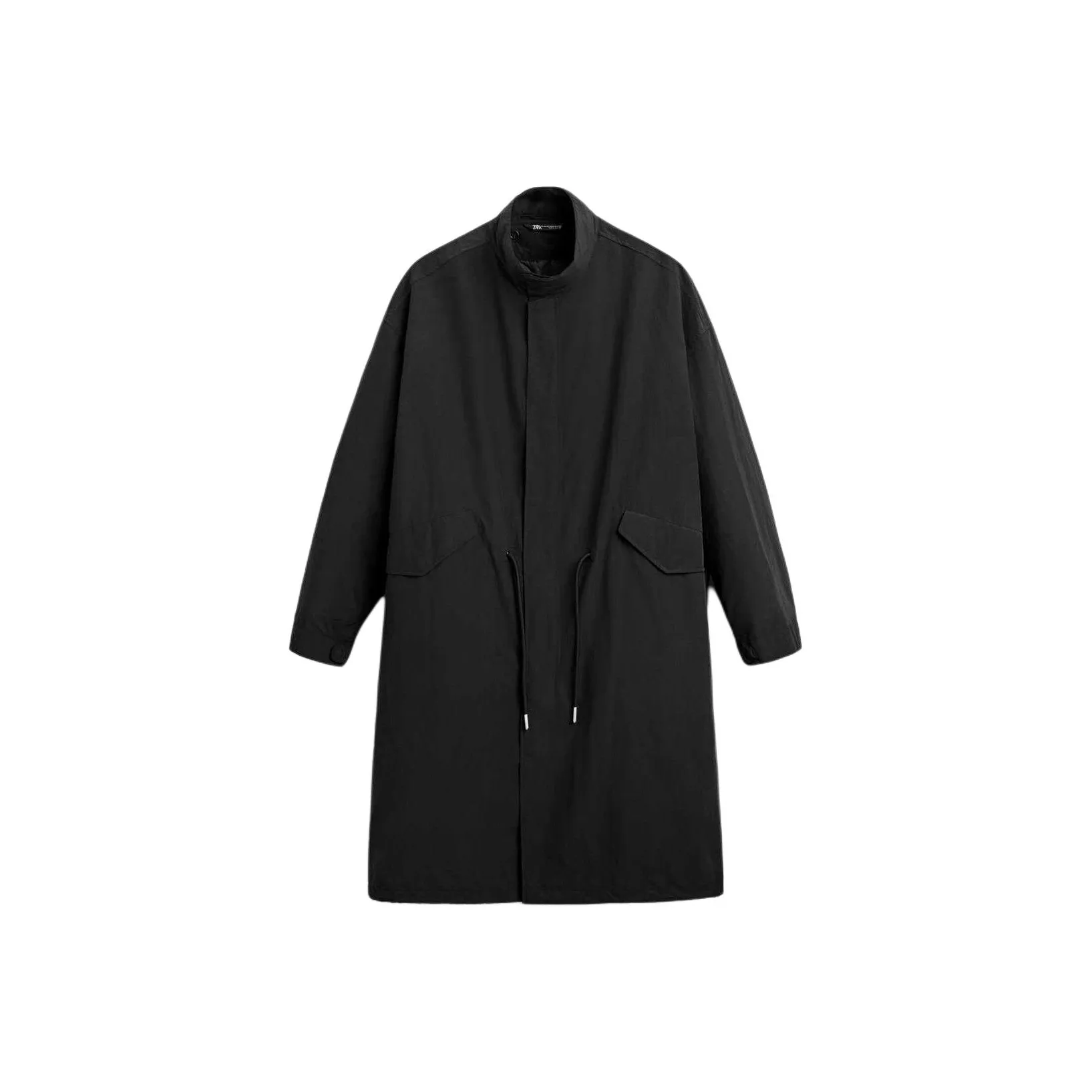 ZARA Trench Coats Men's Black
