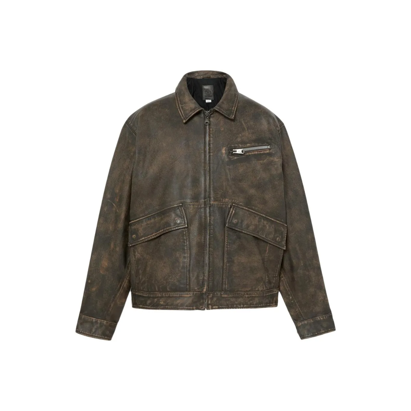 Timberland Leather Jacket Unisex Gray