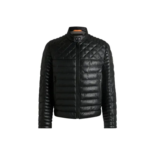 HUGO BOSS Черные Мужские Кожаные Куртки