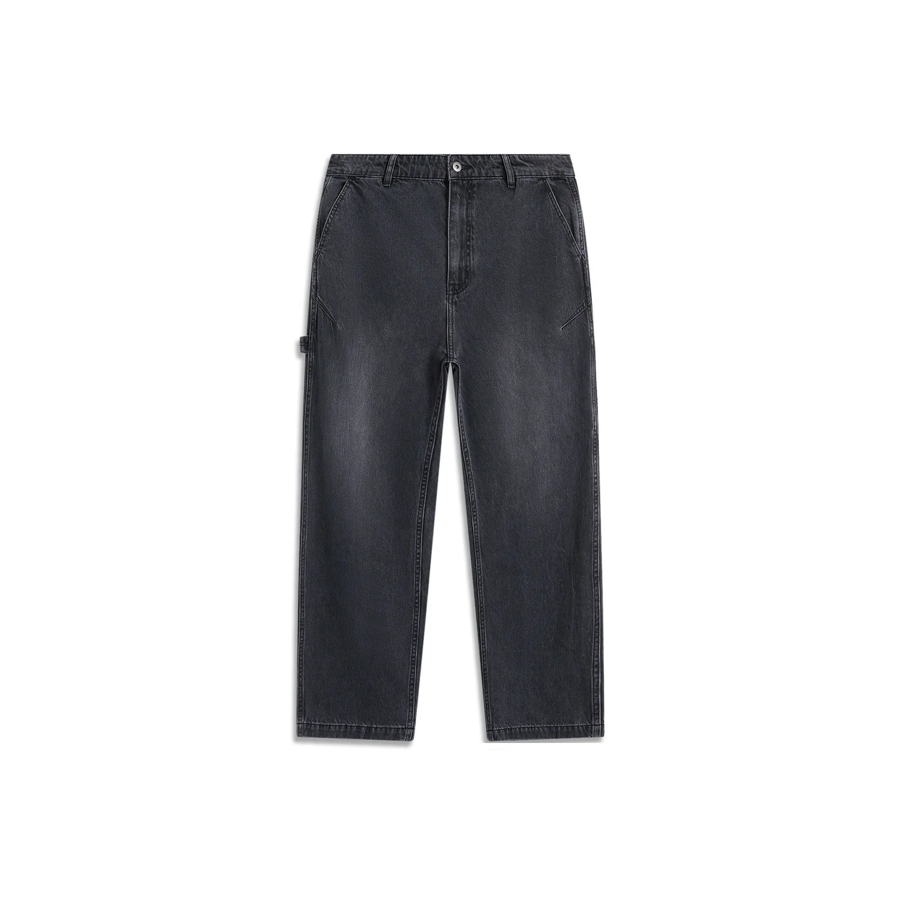 LINING Sports Life Collection Джинсы Мужские Выстиранные Черный Корова