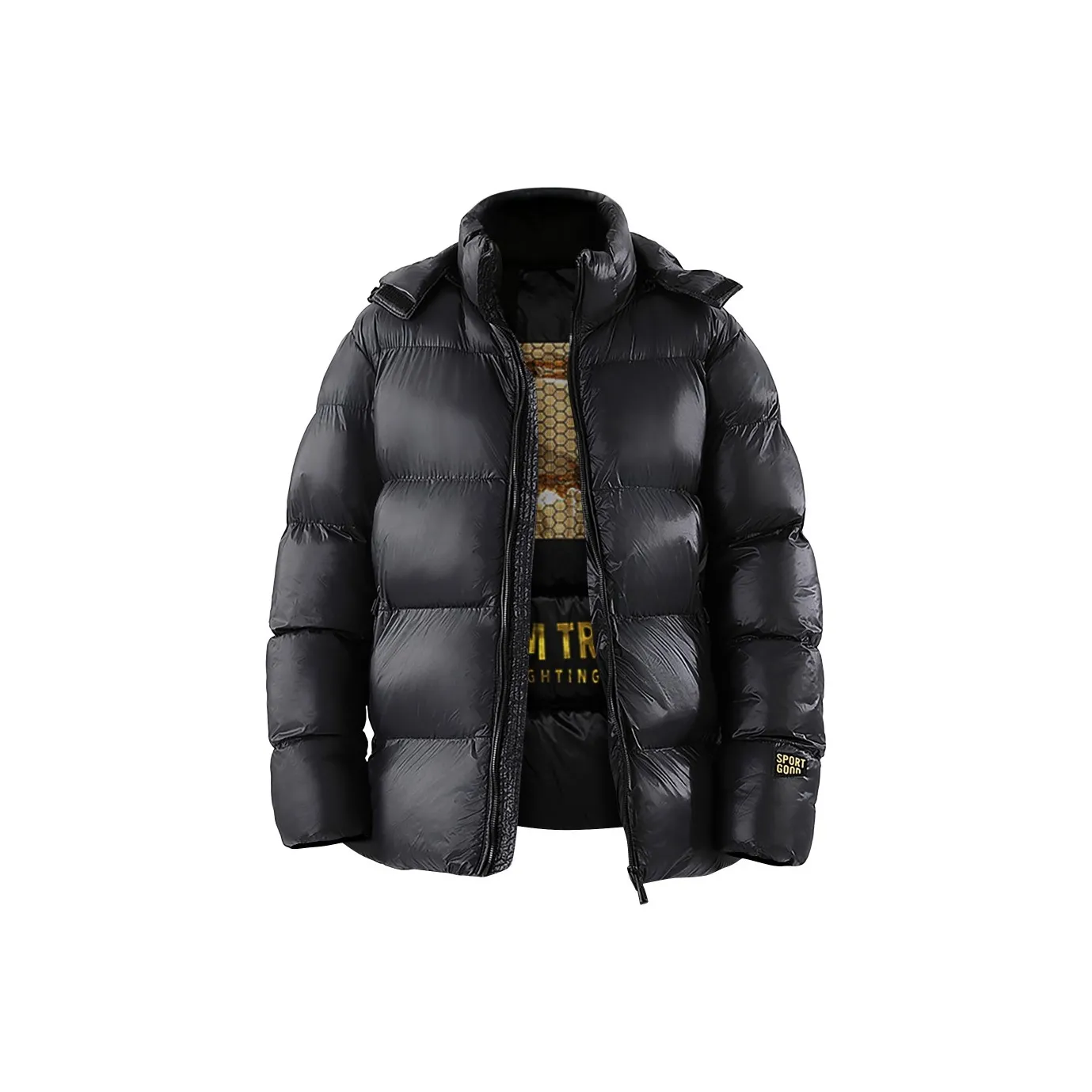 SOCKKEY Хлопковый пуховик унисекс черного цвета