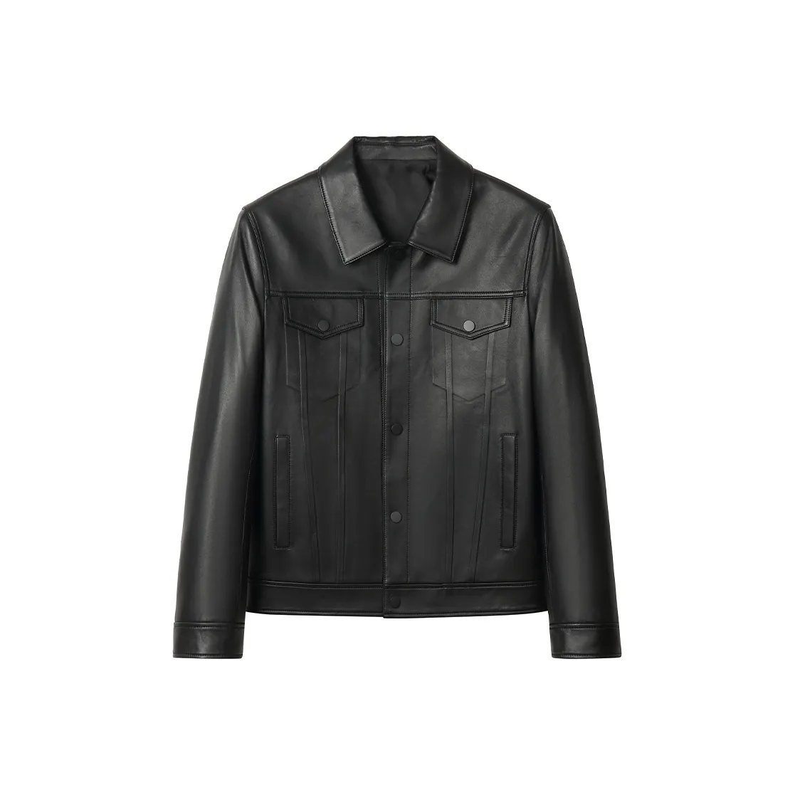 SINBOS Leather Jacket Men's Black