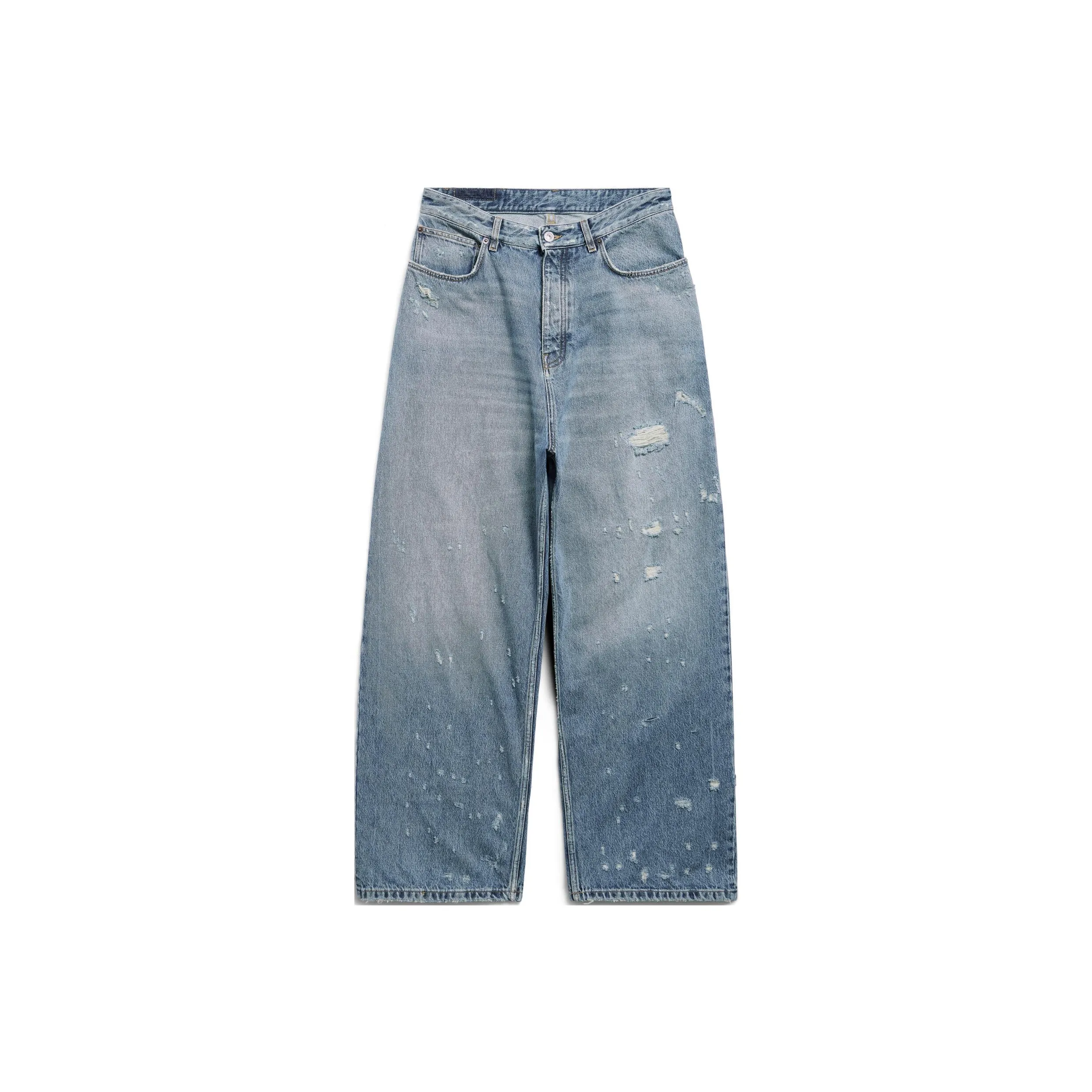 Balenciaga SS24 Casual Pants Loose Fit Unisex Blue