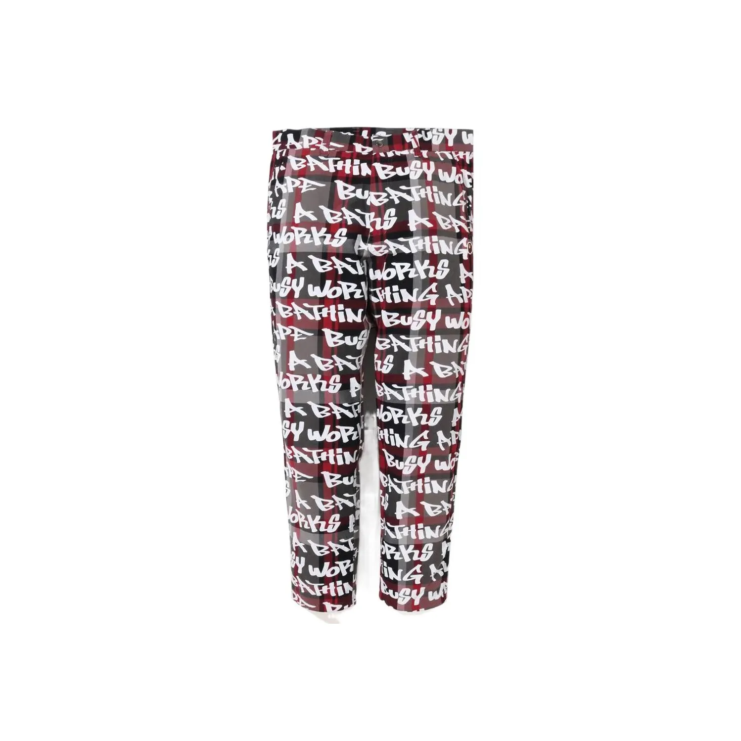 Bape Graffiti Check One Point Relaxed Fit Pants