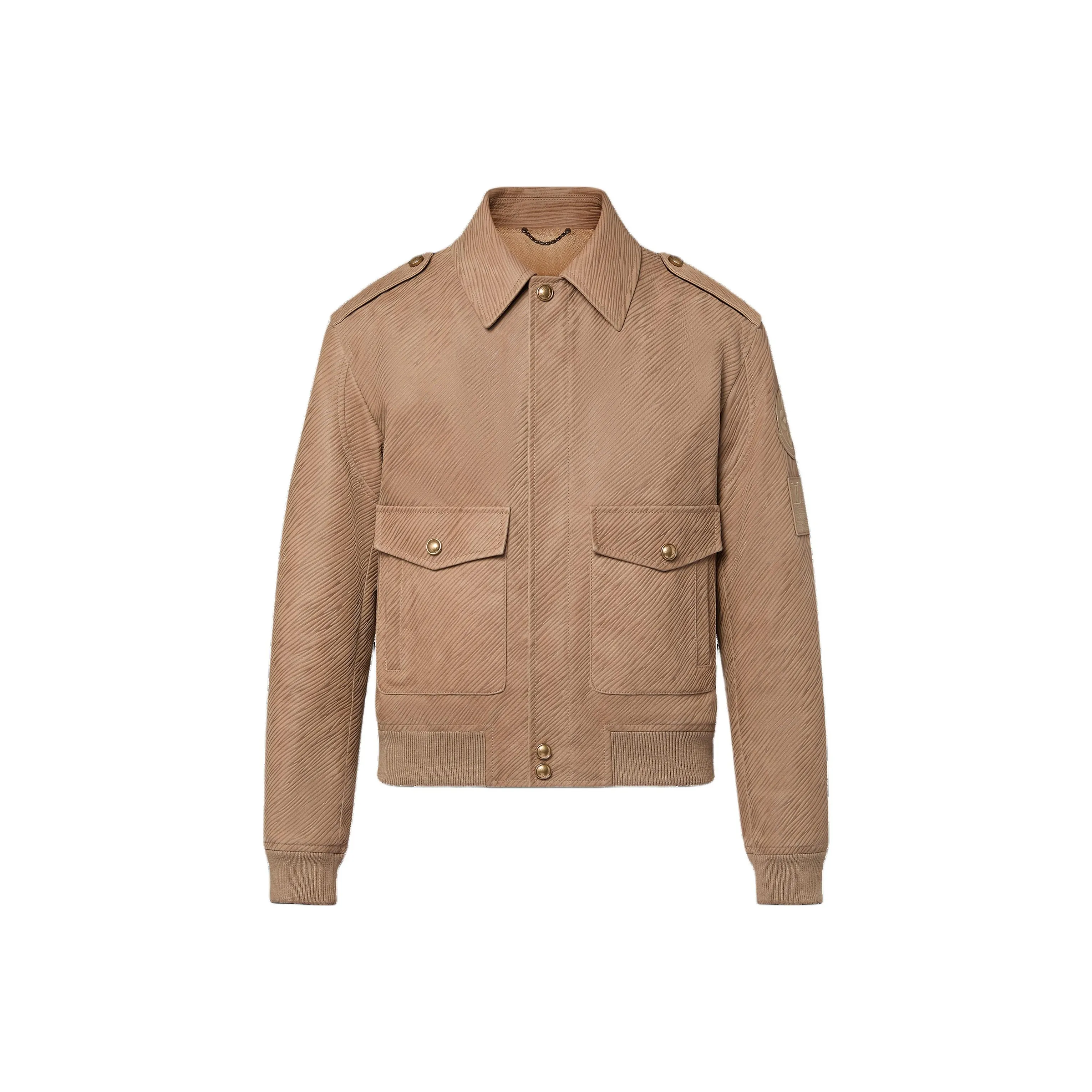 LOUIS VUITTON Epi Embossed Leather Flight Jacket