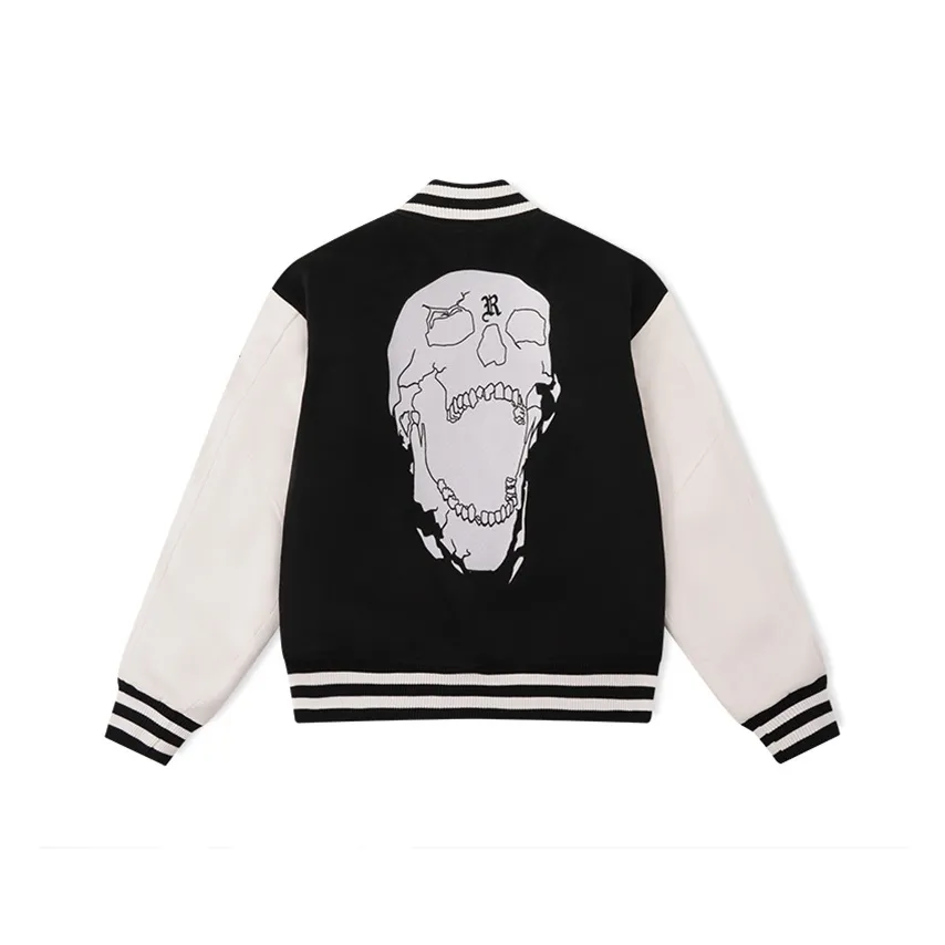 Revenge Baseball Jacket Unisex Black