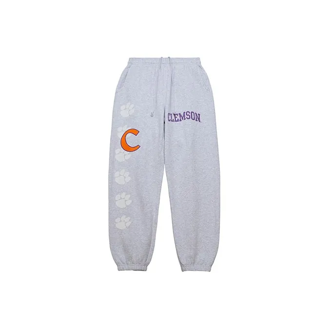 Travis Scott X Mitchell Ness Вязаные спортивные штаны унисекс серые