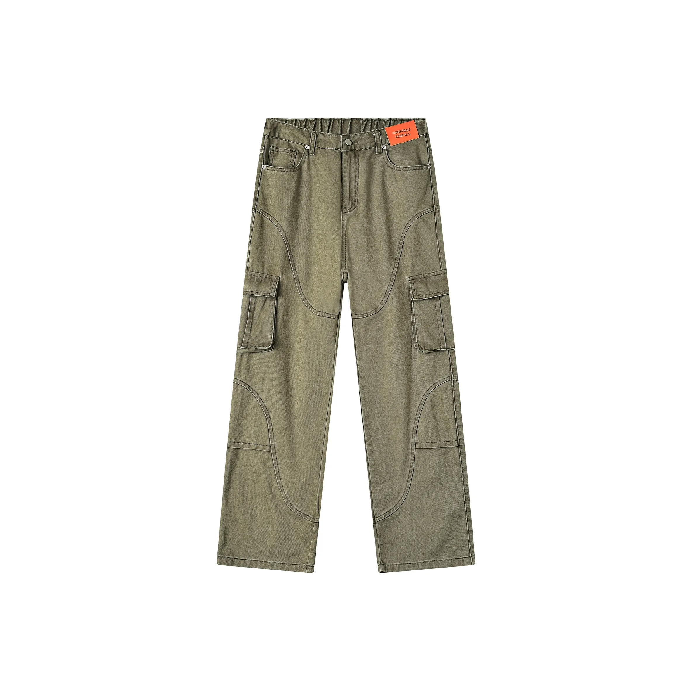 GEOFFREY B. SMALL Карго-брюки Унисекс Выстиранный Зеленый